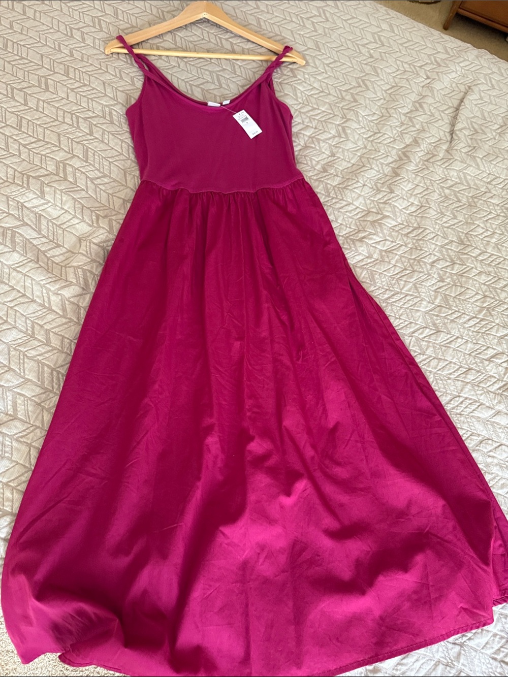 GAP women Fuchsia Spaghetti-Strap Maxi Dress